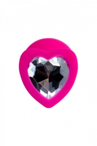 Анальная втулка ToDo by Toyfa Diamond Heart М, розовая 1