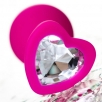 Анальная втулка ToDo by Toyfa Diamond Heart М, розовая - фото 4