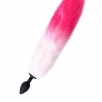 Анальная втулка с бело-розовым хвостом POPO Pleasure by TOYFA, S - фото 1