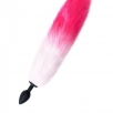 Анальная втулка с бело-розовым хвостом POPO Pleasure by TOYFA, M - фото 1