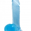 Гелевый фаллоимитатор голубого цвета Jelly Dong - фото 1
