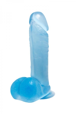 Гелевый фаллоимитатор голубого цвета Jelly Dong