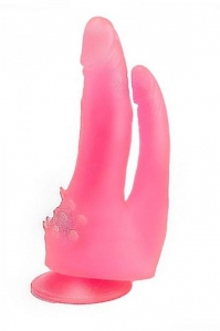 Фаллоимиатор анально-вагинальный, розовый
