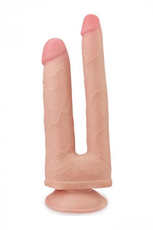 Фаллоимитатор анально-вагинальный на присоске Double Penetration Soft Cock