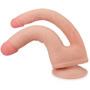 Фаллоимитатор анально-вагинальный на присоске Double Penetration Soft Cock 3