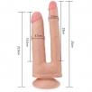 Фаллоимитатор анально-вагинальный на присоске Double Penetration Soft Cock - фото 3