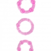 Набор розовых эрекционных колец 3 шт., Toyfa - фото 3
