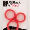 Набор эрекционных колец Red&Black 3 шт - фото 2