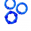 Набор из 3х синих эрекционных колец A-Toys - фото 1