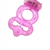 Виброкольцо с подхватом мошонки ToyFa розовое - фото 1