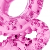 Виброкольцо с подхватом мошонки ToyFa розовое - фото 5