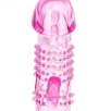 Насадка на пенис стимулирующая ToyFa с клиторальным отростком, розовая - фото 2