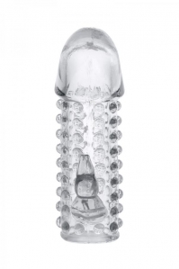 Насадка на пенис стимулирующая с клиторальным отростком ToyFa, прозрачная 2