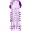 Насадка на пенис стимулирующая ToyFa с клиторальным отростком, фиолетовая - фото 3