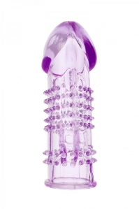 Насадка на пенис стимулирующая ToyFa с клиторальным отростком, фиолетовая 2