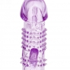Насадка на пенис стимулирующая ToyFa с клиторальным отростком, фиолетовая - фото 2