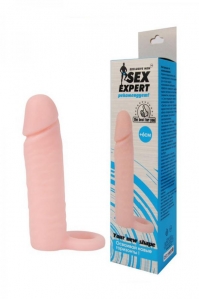 Насадка удлиняющая на пенис с кольцом Sex Expert  2