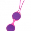 Вагинальные шарики Cosmo фиолетовые в розовой оплетке - фото 1