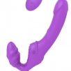 Безремневой анатомический вибро-страпон с дистанционным управлением Cosmo, фиолетовый - фото 1