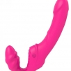 Безремневой анатомический вибро-страпон Cosmo, розовый - фото 1