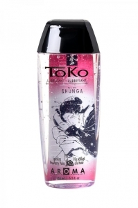 Лубрикант съедобный Shunga Toko Aroma со вкусом клубника и шампанское, 165 мл.