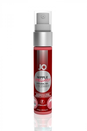 Стимулирующий съедобный гель для сосков Jo Nipple Titillator Electric Strawberry, "Электрическая клубничка" 30 мл.