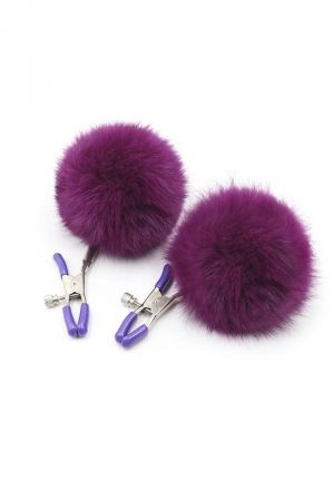 Зажимы на соски "Fur Violet clamp"