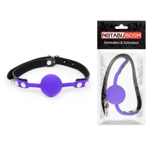 Кляп-шар силиконовый, NoTabu, фиолетовый 1