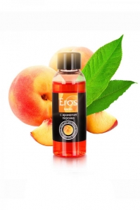 Массажное масло Eros Exotic с ароматом и вкусом персика, 50 мл.