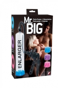 Мужская вакуумная помпа с тремя сменными манжетами, Mr. Big Enlarger 1