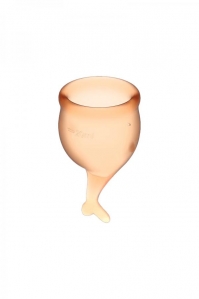Набор менструальных чаш Satisfyer Feel Secure Menstrual Cup Orange 3