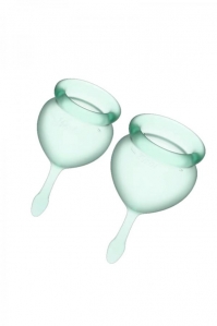Набор менструальных чаш Satisfyer Feel good Menstrual Cup Light Green
