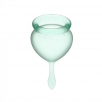 Набор менструальных чаш Satisfyer Feel good Menstrual Cup Light Green - фото 3