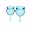 Набор менструальных чаш Satisfyer Feel good Menstrual Cup Light Blue - фото 2