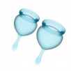 Набор менструальных чаш Satisfyer Feel good Menstrual Cup Light Blue - фото 1