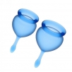 Набор менструальных чаш Satisfyer Feel good Menstrual Cup Blue - фото 1