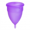 Гигиеническая менструальная чаша Eromantica, силикон, фиолетовая, L - фото 3