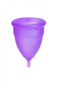 Гигиеническая менструальная чаша Eromantica, силикон, фиолетовая, L 2