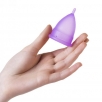 Гигиеническая менструальная чаша Eromantica, силикон, фиолетовая, L - фото 4