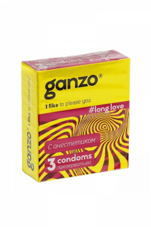 Презервативы Ganzo, с продлевающим эффектом, 3 шт.
