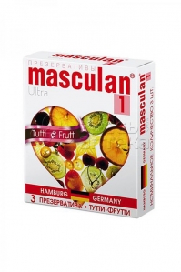 Презервативы Masculan Tutti Frutti, ароматизированные, 3 шт.