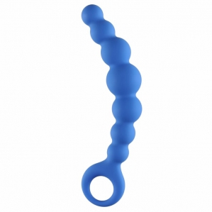 Упругая анальная цепочка «Flexible Wand Blue» 1