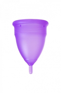 Гигиеническая менструальная чаша Eromantica, силикон, фиолетовая, L 1